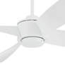 56" Casa Vieja Grand Milano White Damp Ceiling Fan with Remote