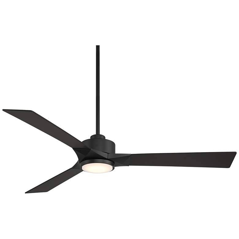 Image 2 56" Casa Vieja Kali Matte Black LED Damp Ceiling Fan with Remote