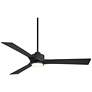 3_56" Casa Vieja Kali Matte Black LED Damp Ceiling Fan with Remote