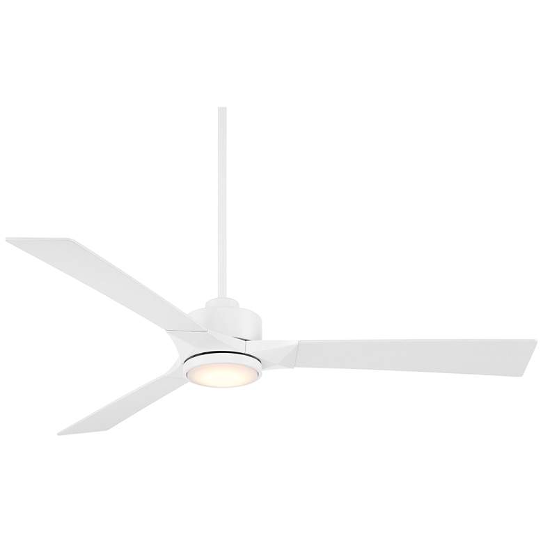 Image 2 56" Casa Vieja Kali Matte White LED Damp Ceiling Fan with Remote