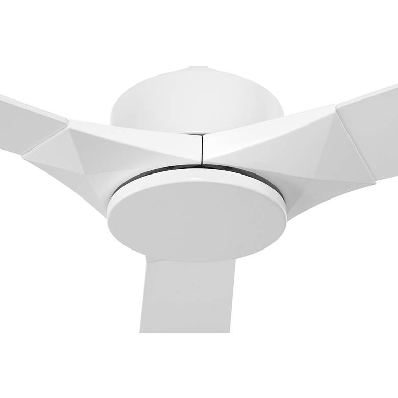 Image 4 56" Casa Vieja Kali Matte White LED Damp Ceiling Fan with Remote more views
