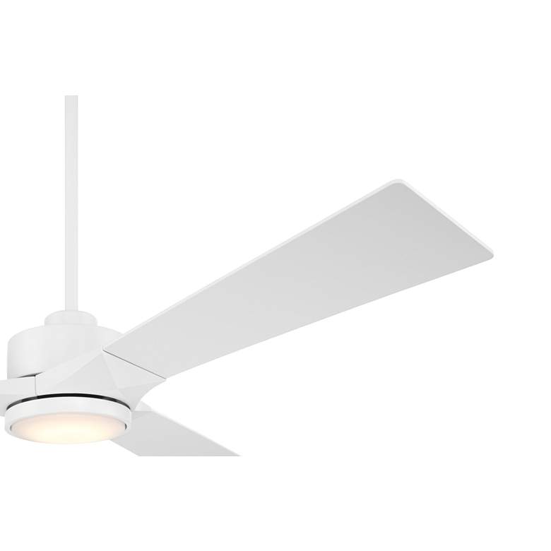 Image 6 56" Casa Vieja Kali Matte White LED Damp Ceiling Fan with Remote more views