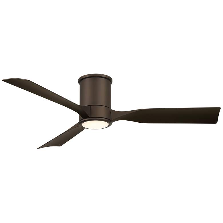 Image 2 56" Casa Vieja Keel Emperial Bronze LED Damp Remote Hugger Ceiling Fan