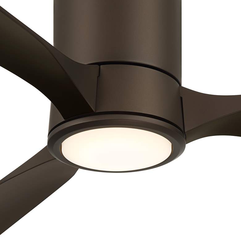 Image 3 56" Casa Vieja Keel Emperial Bronze LED Damp Remote Hugger Ceiling Fan more views