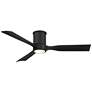 4_56" Casa Vieja Keel Matte Black LED Damp Remote Hugger Ceiling Fan