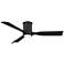 56" Casa Vieja Keel Matte Black LED Damp Remote Hugger Ceiling Fan