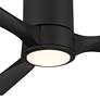 5_56" Casa Vieja Keel Matte Black LED Damp Remote Hugger Ceiling Fan more views