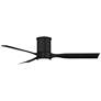 7_56" Casa Vieja Keel Matte Black LED Damp Remote Hugger Ceiling Fan more views