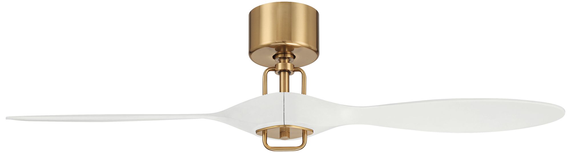 Image 7 56" Casa Vieja Longbow Brass and White Indoor/Outdoor Ceiling Fan more views