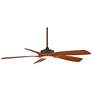 7_56" Casa Vieja Mach-5 Bronze and Koa LED Damp Ceiling Fan with Remote more views