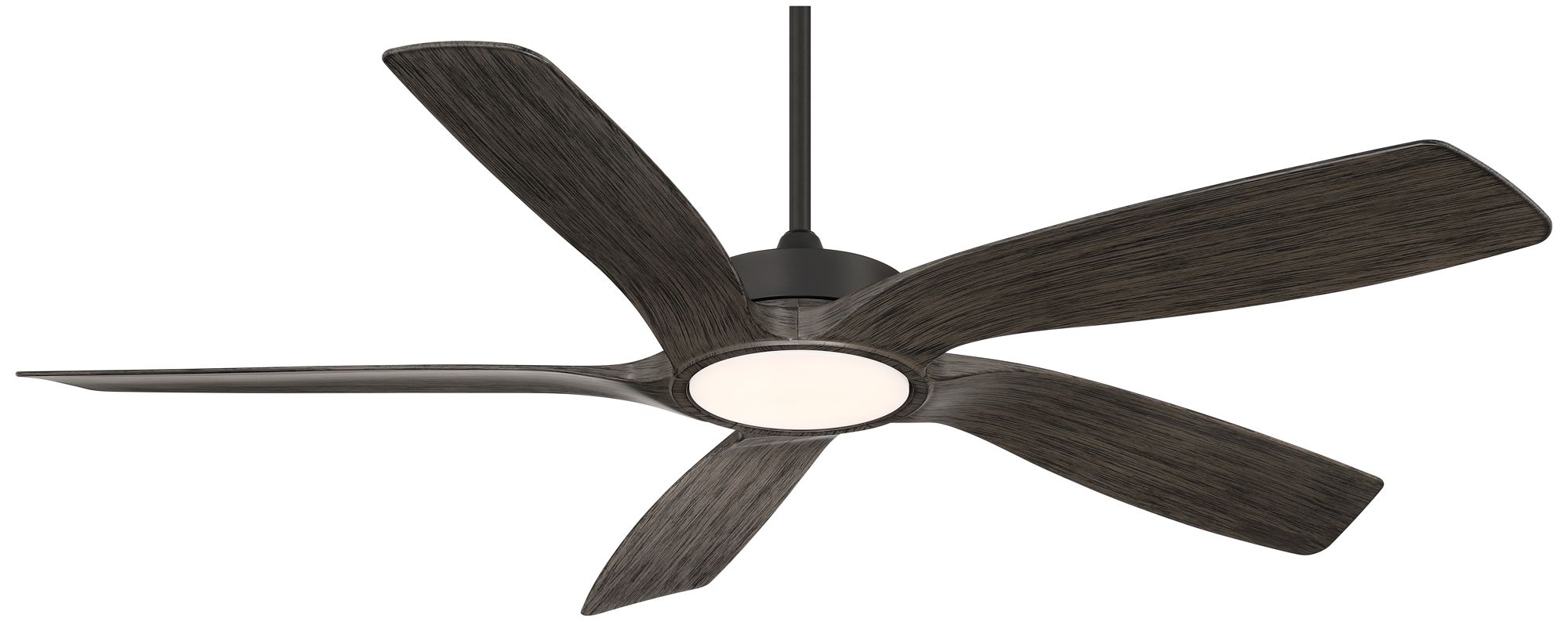 Image 2 56" Casa Vieja Mach-5 Matte Black LED Damp Ceiling Fan with Remote