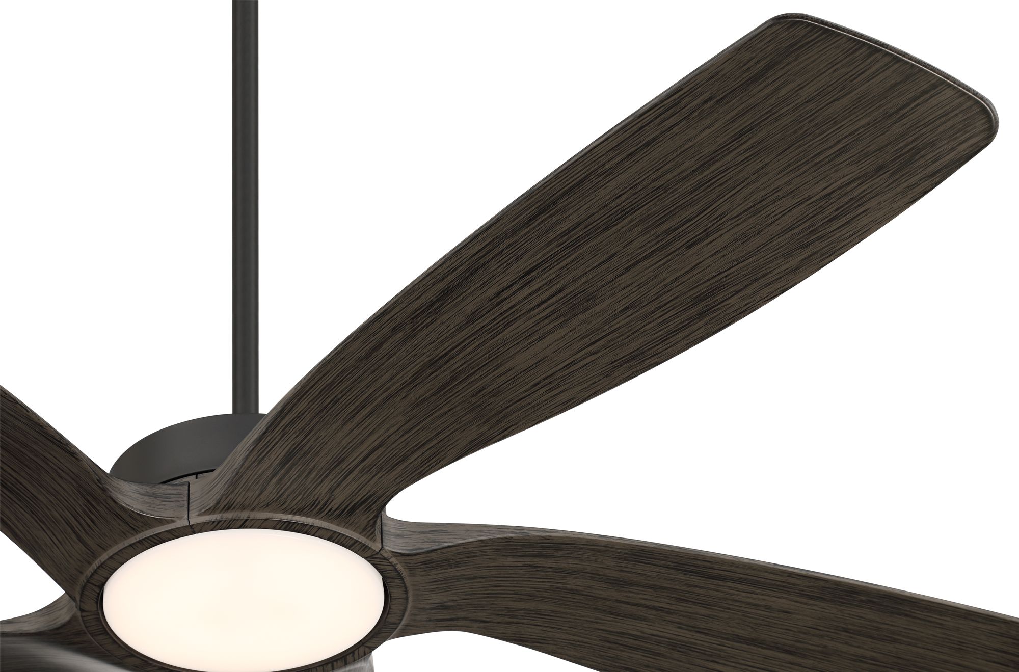Image 4 56" Casa Vieja Mach-5 Matte Black LED Damp Ceiling Fan with Remote more views