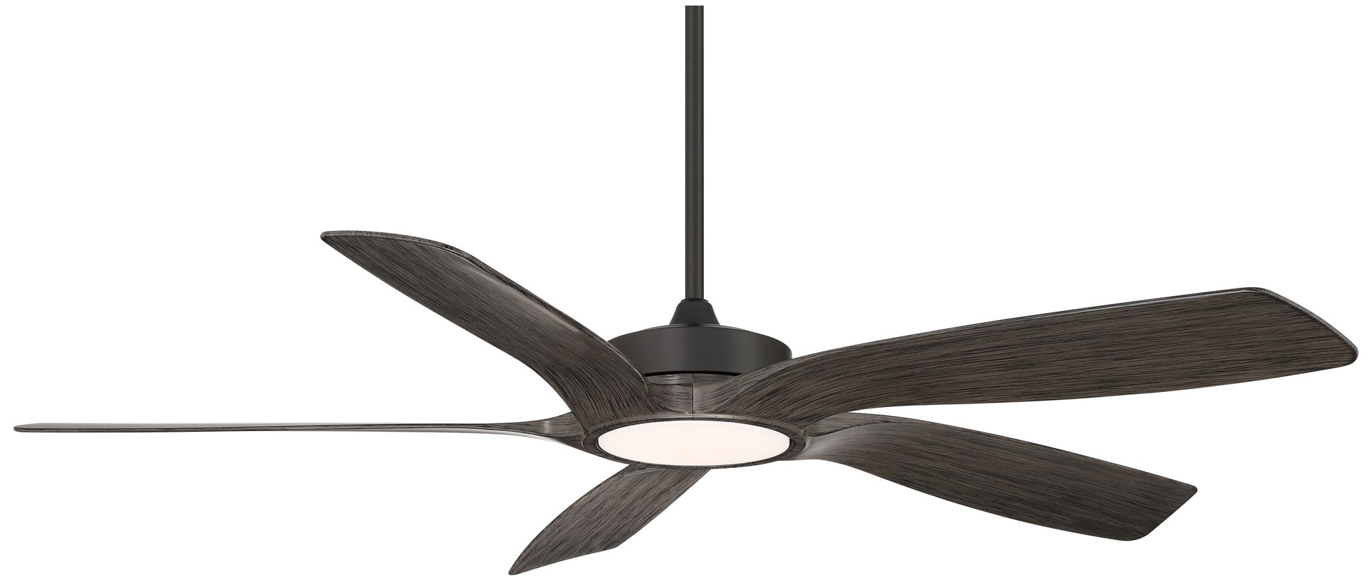 Image 6 56" Casa Vieja Mach-5 Matte Black LED Damp Ceiling Fan with Remote more views