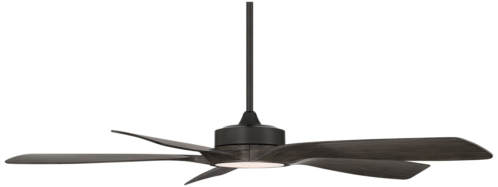 Image 7 56" Casa Vieja Mach-5 Matte Black LED Damp Ceiling Fan with Remote more views