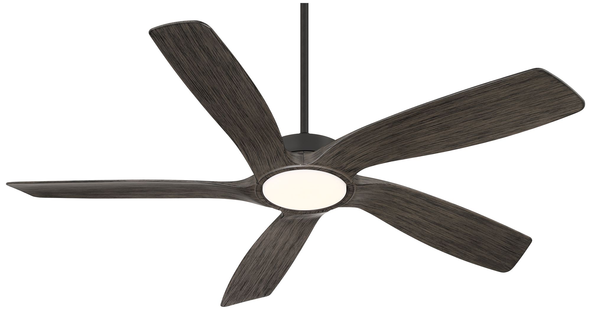 56" Casa Vieja Mach-5 Matte Black LED Damp Ceiling Fan with Remote