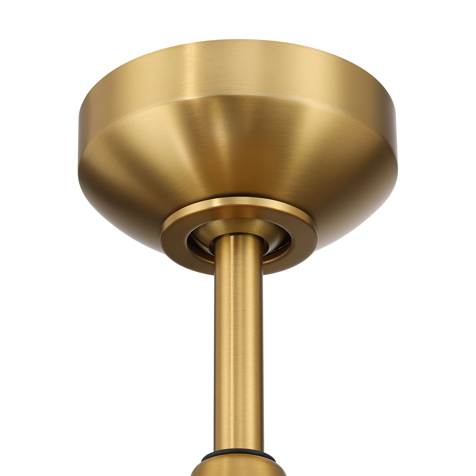 Image 5 56" Casa Vieja Mach-5 Soft Brass LED Damp Ceiling Fan with Remote more views