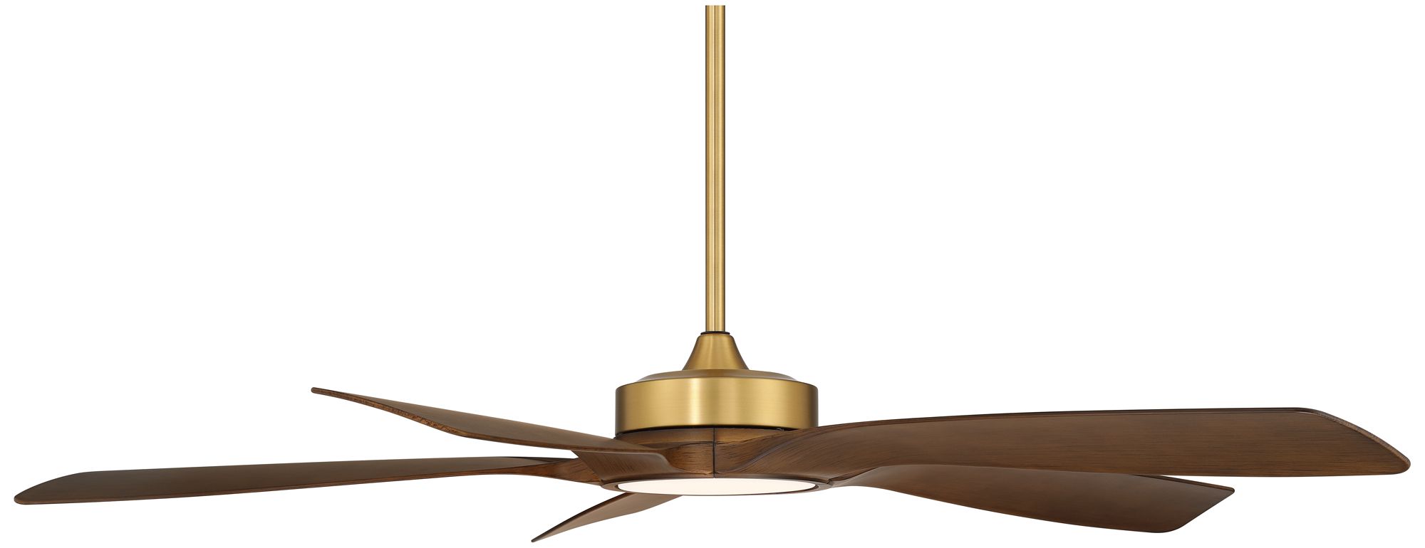 Image 7 56" Casa Vieja Mach-5 Soft Brass LED Damp Ceiling Fan with Remote more views