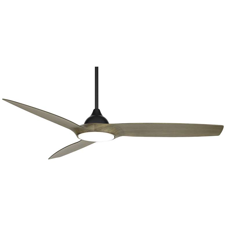 Image 2 56 inch Casa Vieja Olympia Breeze Matte Black LED Ceiling Fan with Remote