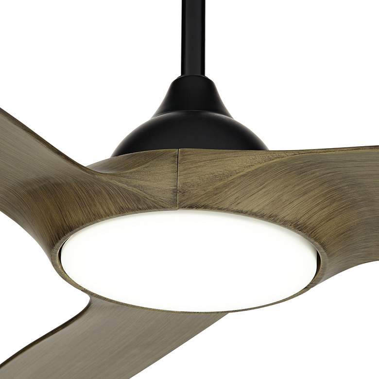 Image 3 56" Casa Vieja Olympia Breeze Matte Black LED Ceiling Fan with Remote more views