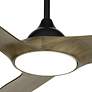 56" Casa Vieja Olympia Breeze Matte Black LED Ceiling Fan with Remote
