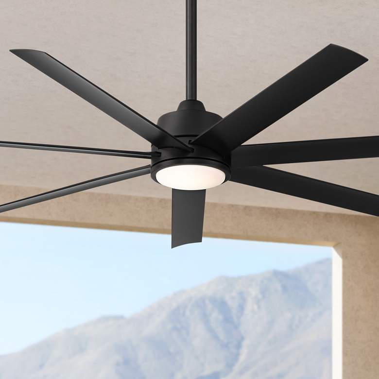 Image 1 56" Casa Vieja Phoenix Max Black CCT LED Ceiling Fan with Remote