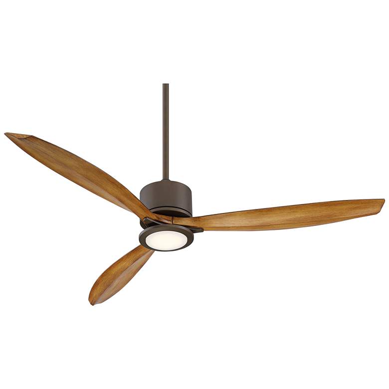 Image 2 56 inch Casa Vieja Rally Bronze Damp Rated LED Ceiling Fan with Remote