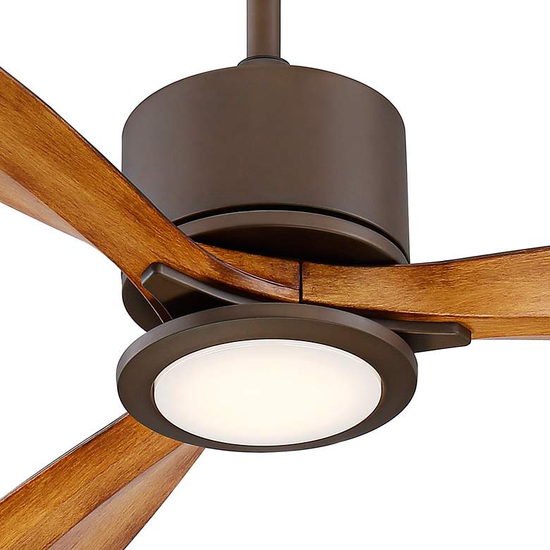 Image 3 56 inch Casa Vieja Rally Bronze Damp Rated LED Ceiling Fan with Remote more views