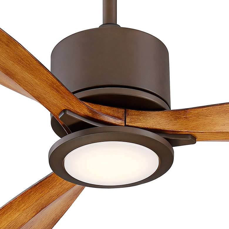 Image 3 56" Casa Vieja Rally Bronze Damp Rated LED Ceiling Fan with Remote more views