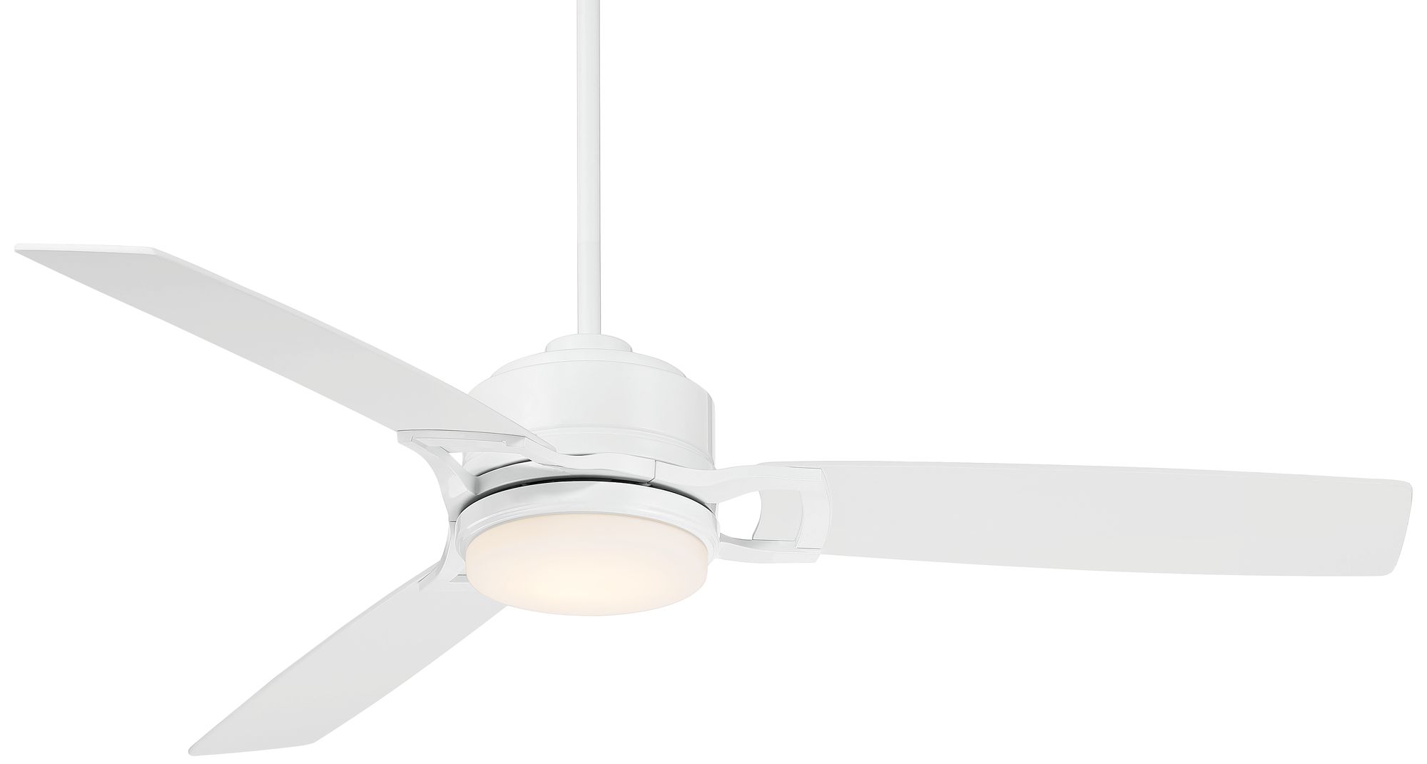 56" Casa Vieja Silverado Breeze White Damp Rated LED Fan with Remote