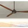 2_56" Casa Vieja Sol Bronze and Dark Walnut Ceiling Fan with Remote