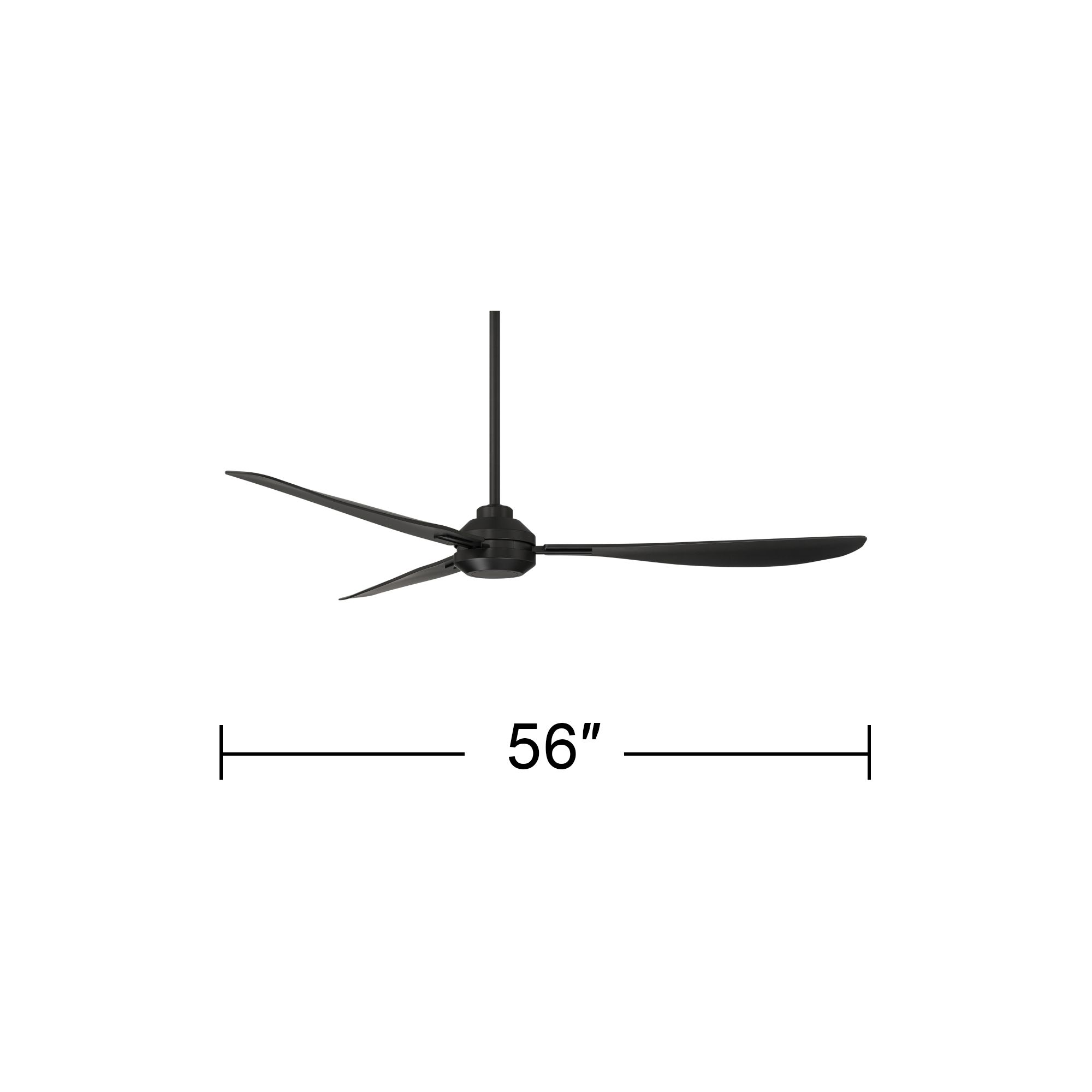 Watch A Video About the Casa Vieja Sol Matte Black Ceiling Fan with Remote