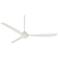 56" Casa Vieja Sol Matte White Ceiling Fan with Remote