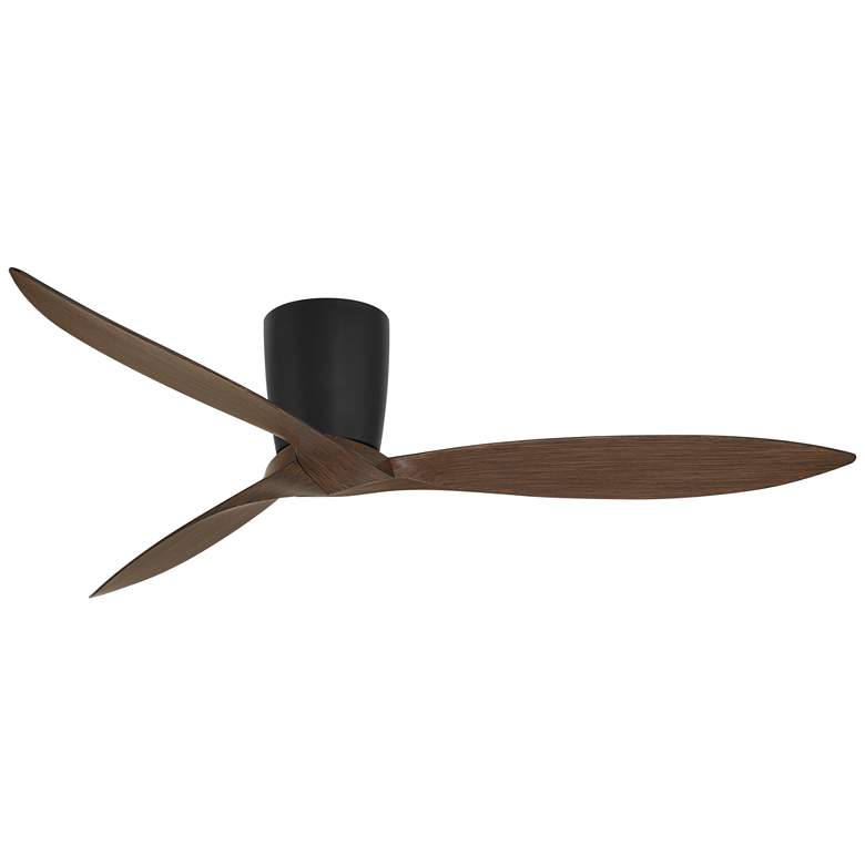 Image 3 56" Casa Vieja Tre Black and Walnut Indoor-Outdoor Hugger Ceiling Fan