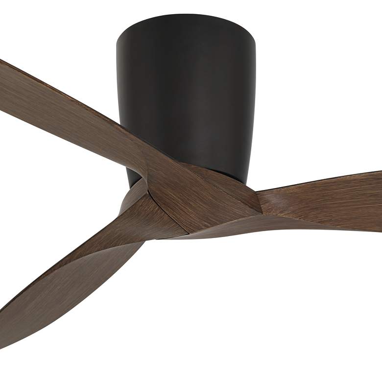 Image 4 56" Casa Vieja Tre Black and Walnut Indoor/Outdoor Hugger Ceiling Fan more views