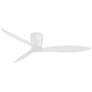3_56" Casa Vieja Tre Matte White Indoor/Outdoor Hugger Ceiling Fan