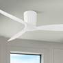 2_56" Casa Vieja Tre Matte White Indoor/Outdoor Hugger Ceiling Fan