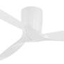 5_56" Casa Vieja Tre Matte White Indoor/Outdoor Hugger Ceiling Fan more views