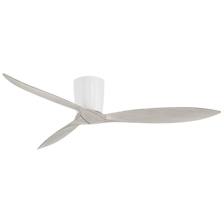 Image 2 56" Casa Vieja Tre White and Oak Indoor/Outdoor Hugger Ceiling Fan