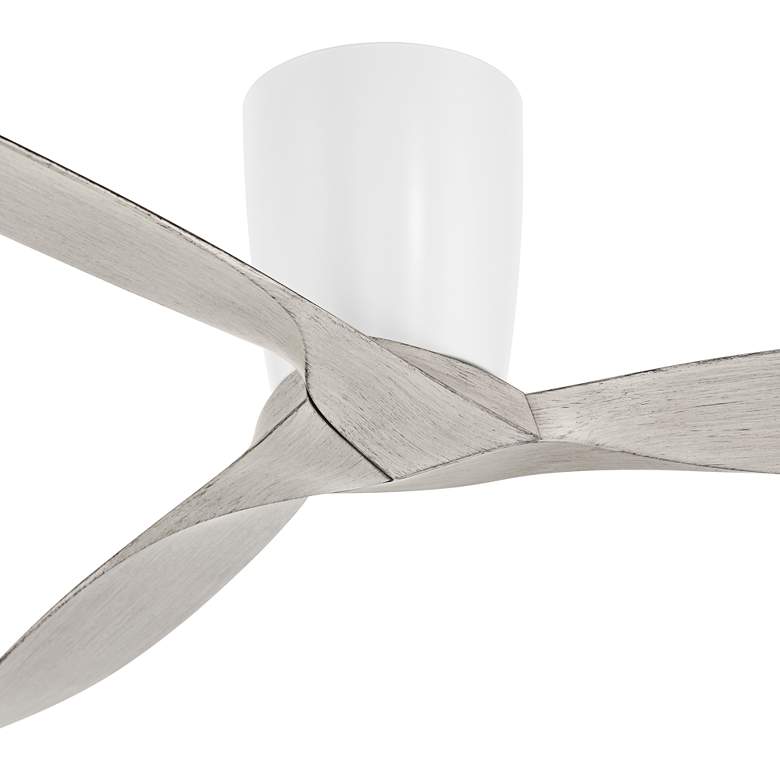 Image 4 56" Casa Vieja Tre White and Oak Indoor/Outdoor Hugger Ceiling Fan more views
