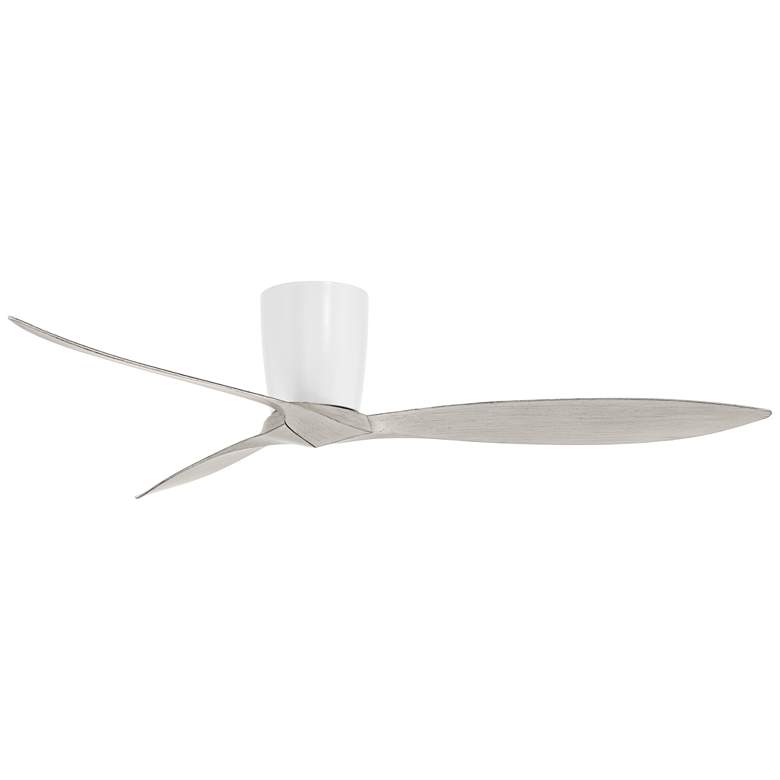 Image 6 56" Casa Vieja Tre White and Oak Indoor/Outdoor Hugger Ceiling Fan more views