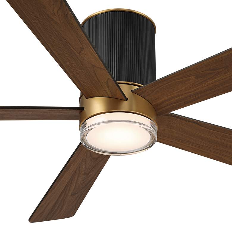Image 3 56" Casa Vieja Vex Matte Black LED Hugger Ceiling Fan with Remote more views