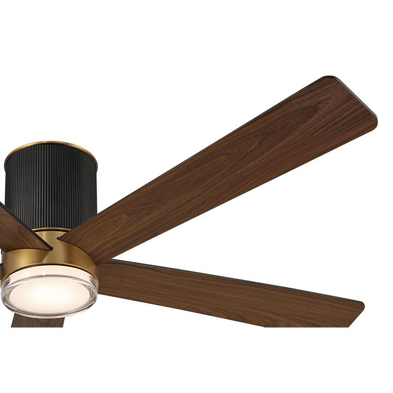 Image 4 56" Casa Vieja Vex Matte Black LED Hugger Ceiling Fan with Remote more views