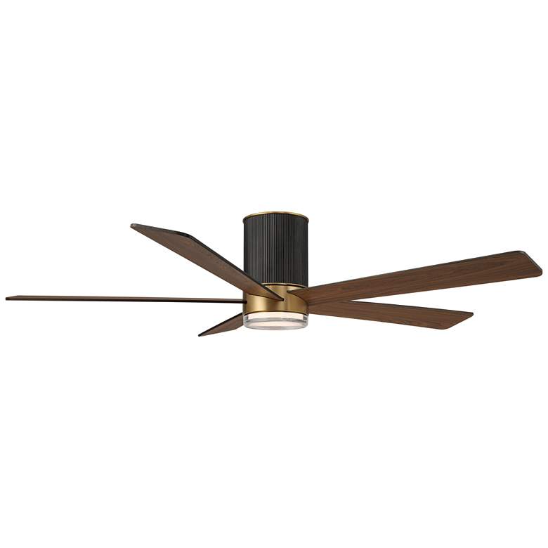Image 5 56" Casa Vieja Vex Matte Black LED Hugger Ceiling Fan with Remote more views