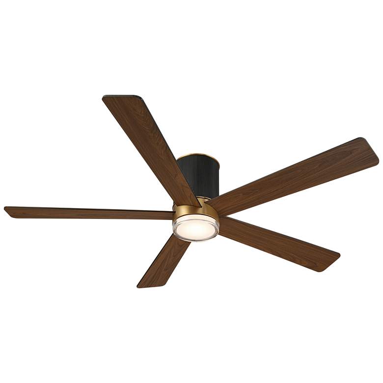 Image 6 56" Casa Vieja Vex Matte Black LED Hugger Ceiling Fan with Remote more views
