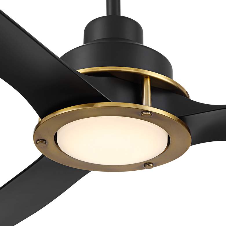 Image 3 56" Casa Vieja Veyron Matte Black Damp Rated Ceiling Fan with Remote more views