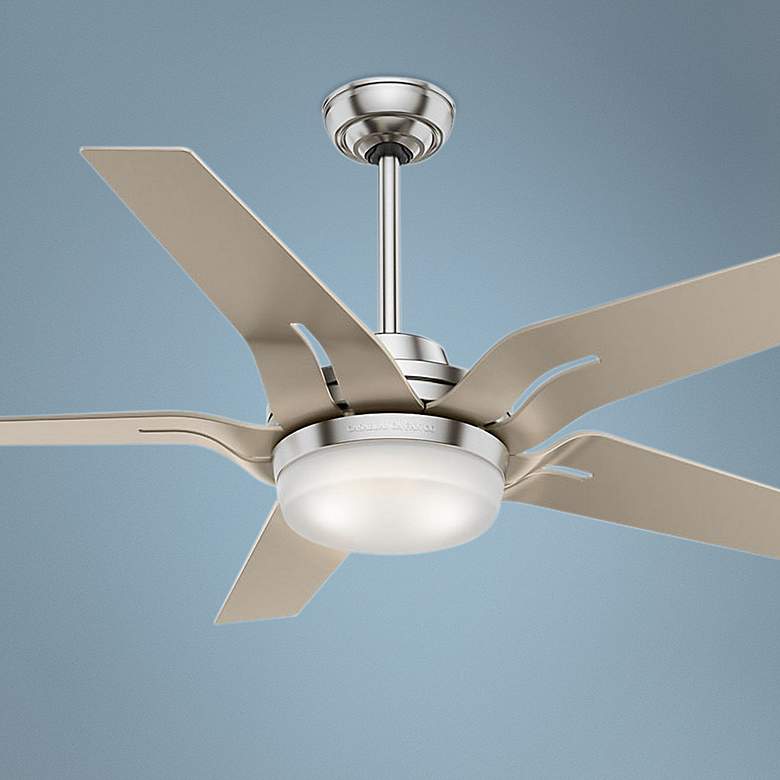 Image 1 56 inch Casablanca Correne Nickel and Champagne LED Fan with Remote