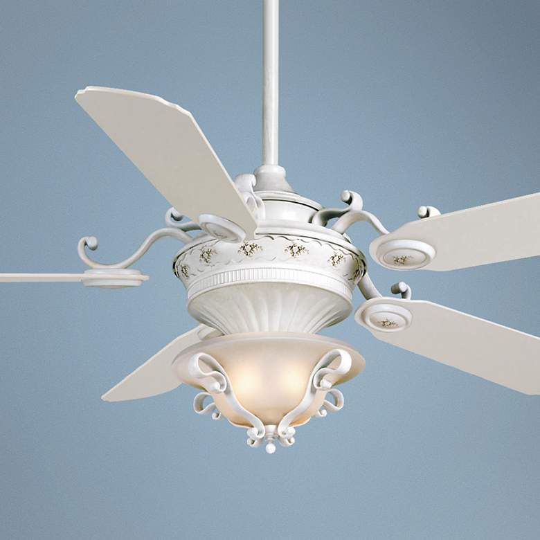 Image 1 56" Casablanca La Fleur Ceiling Fan with Frosted Light Kit