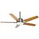 56" Casablanca Zudio Brushed Nickel LED Ceiling Fan with Wall Control