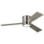 56" Clarity Brushed Steel LED Hugger Fan with Wall Control