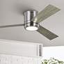 56" Clarity Brushed Steel LED Hugger Fan with Wall Control